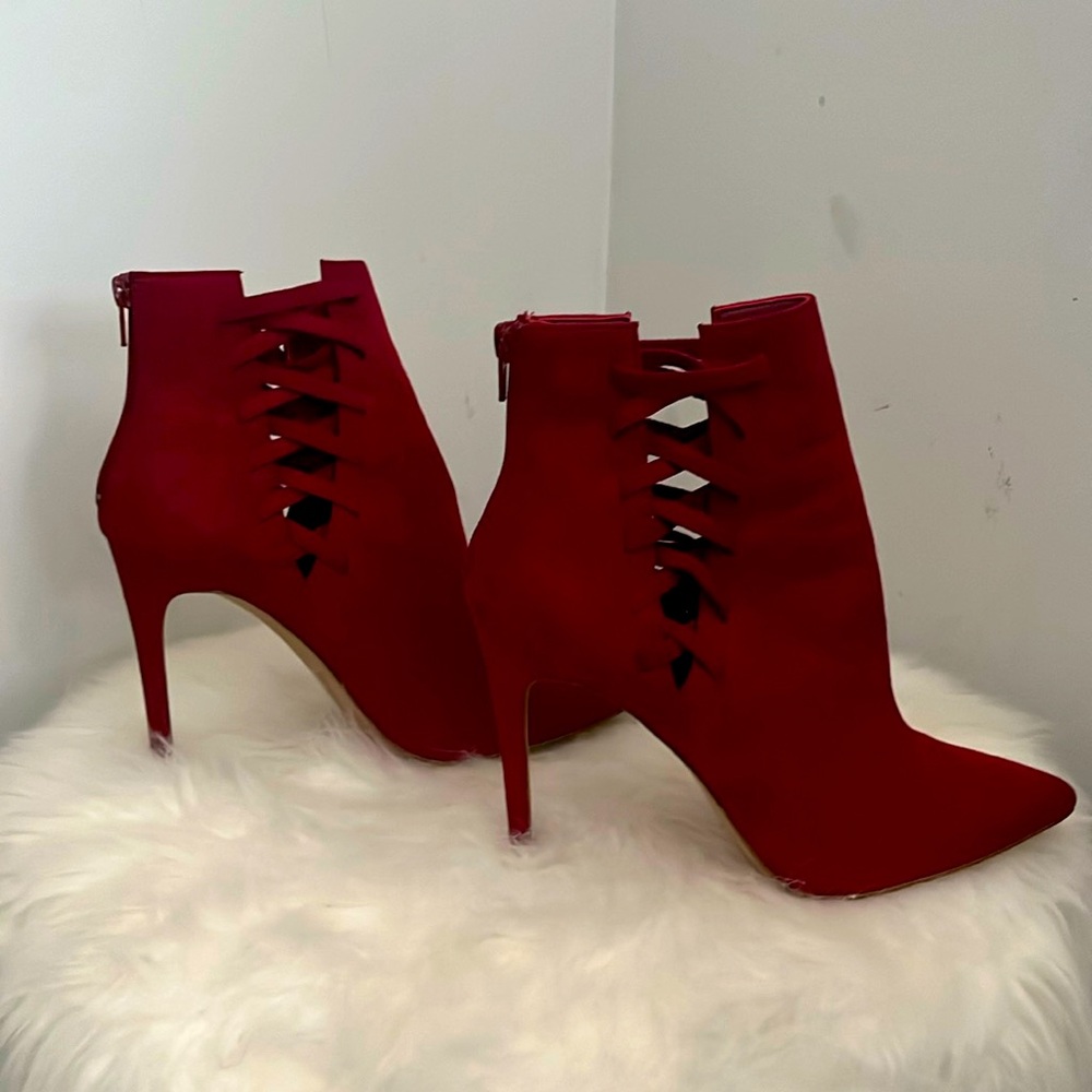 Red Ankle Booties